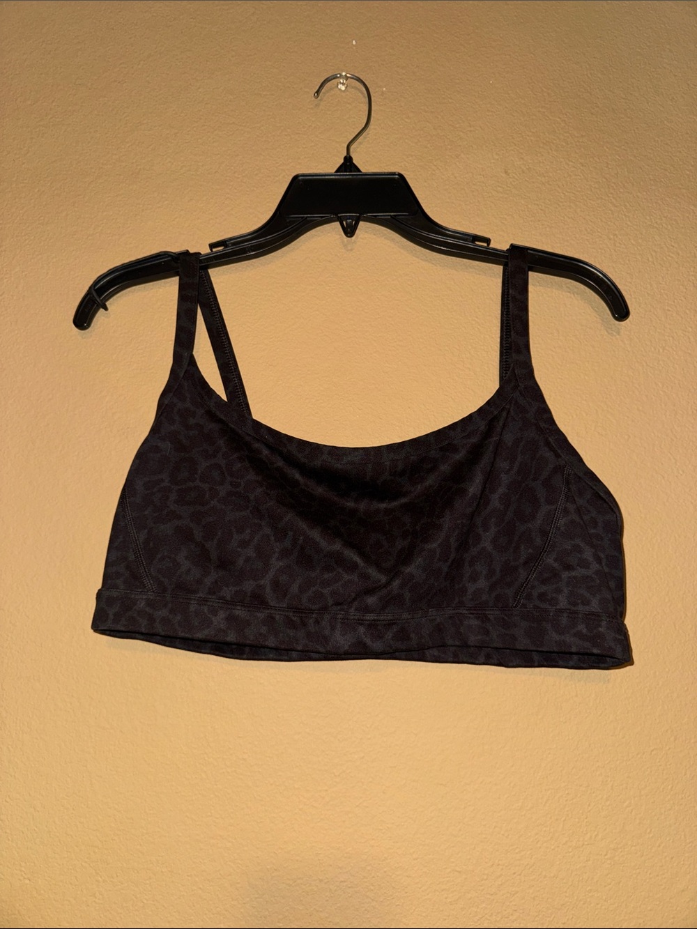 Athleta Black Leopard-Print Sports Bralette